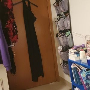 Formal  Long dress. Over one shoulder.